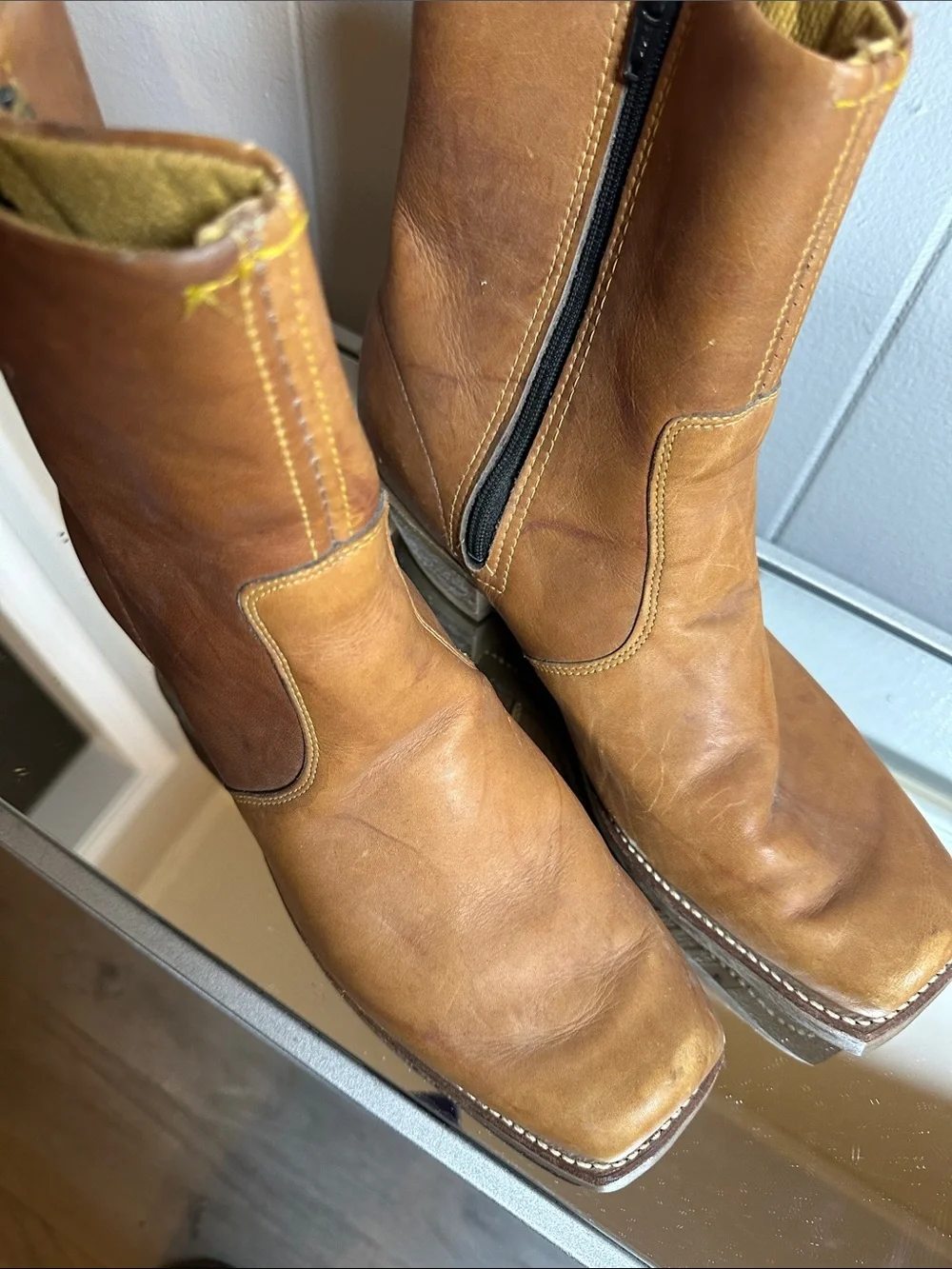 Good Year Oil Chemigum Proof Brown Leather Boots